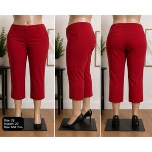 Lane Bryant Size 28 Regular Dress Pants Red Straight Leg  Office Plus Size